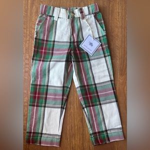 Petit Peony Holiday Tartan Jack‎ Pant NWT Boys Pants Size 2Y MSRP $68